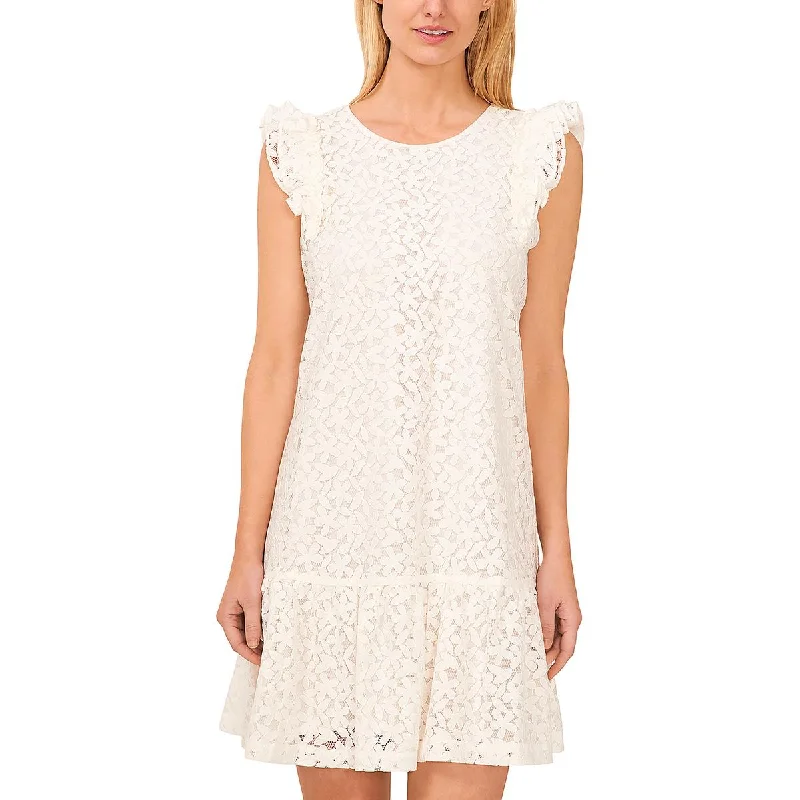 Deep Discounts Womens Ruffled Mini Shift Dress