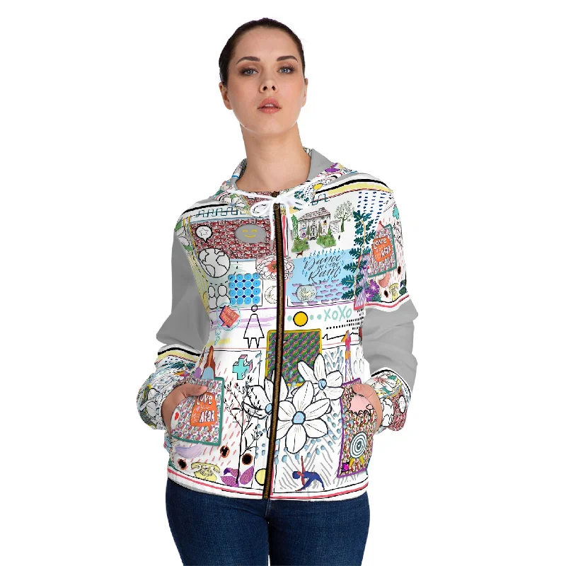 Limited Time Women’s Full-Zip Hoodie (AOP) DANCE IN THE RAIN
