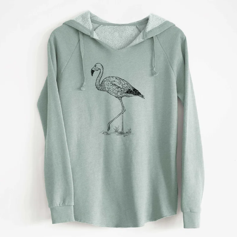 Deal Explosion Andean Flamingo - Phoenicoparrus andinus - Cali Wave Hooded Sweatshirt