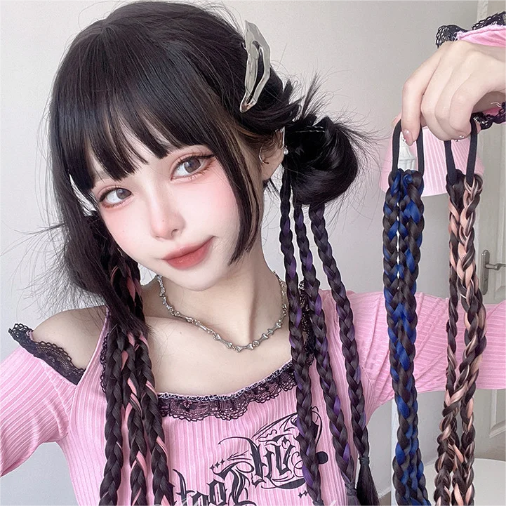 Fantastic Offers Highlighted long braids (two pieces) YV47135