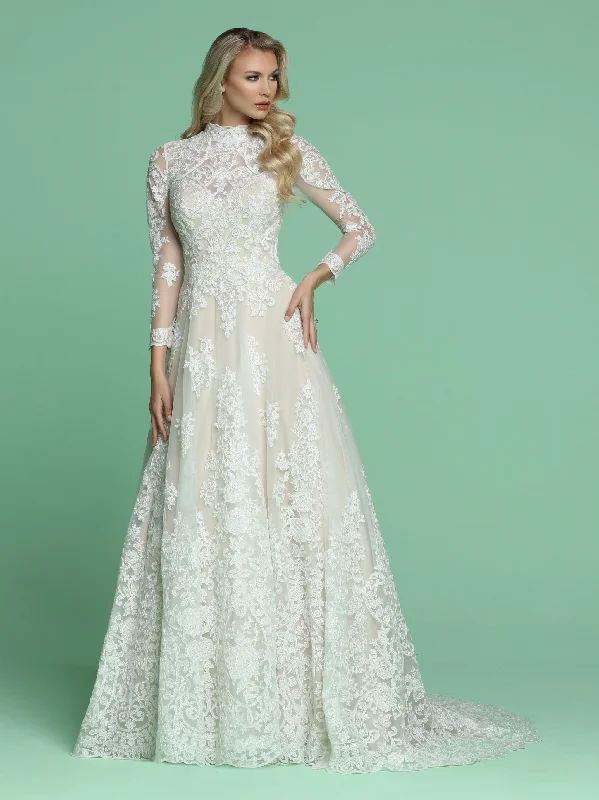 Bonus Savings Davinci Bridal 50607 Long Sleeve Sheer Lace A Line Wedding Dress High Neck Bonus Savings Davinci Bridal 50607 Long Sleeve Sheer Lace A Line Wedding Dress High Neck