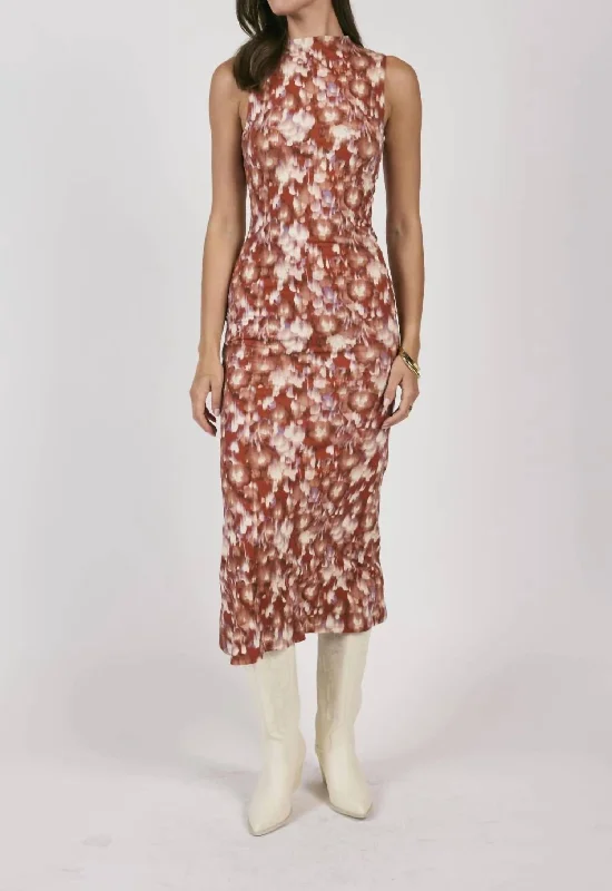 Massive Deals Twilight Knit Maxi Dress In Rust