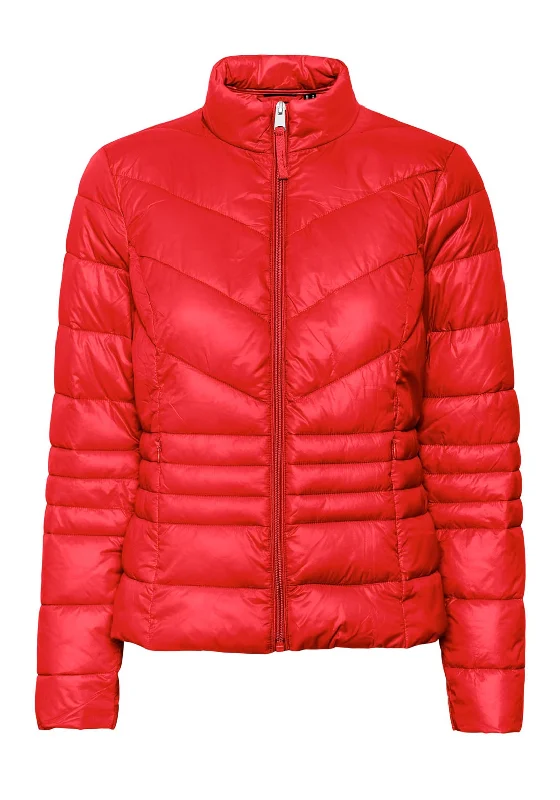 Price Reduction Vero Moda Short Quilted Zip Jacket, Goji Berry