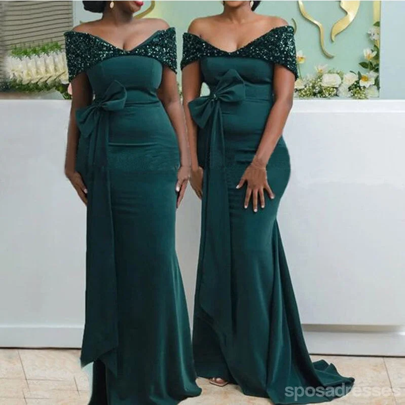 Discount Deals Green Off Shoulder Mermaid Cheap Long Bridesmaid Dresses Online,WG1658 Discount Deals Green Off Shoulder Mermaid Cheap Long Bridesmaid Dresses Online,WG1658