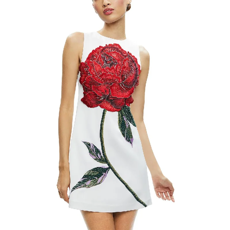 Reduced Prices Clyde Womens Embellished Embroidered Sheath Dress
