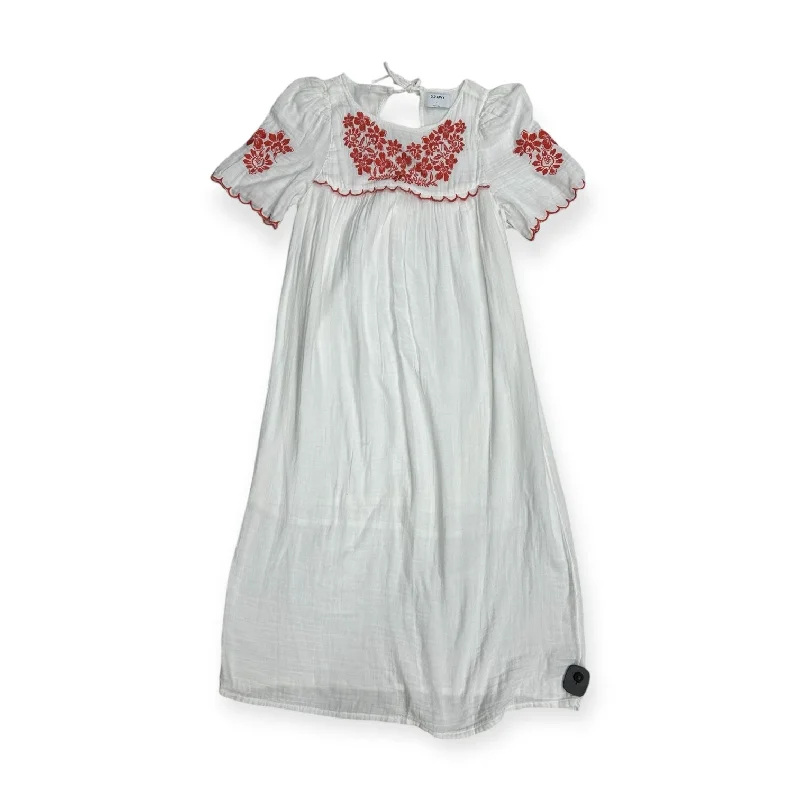 Savings Spectacular Dress Casual Maxi By Old Navy In Orange & White, Size: S