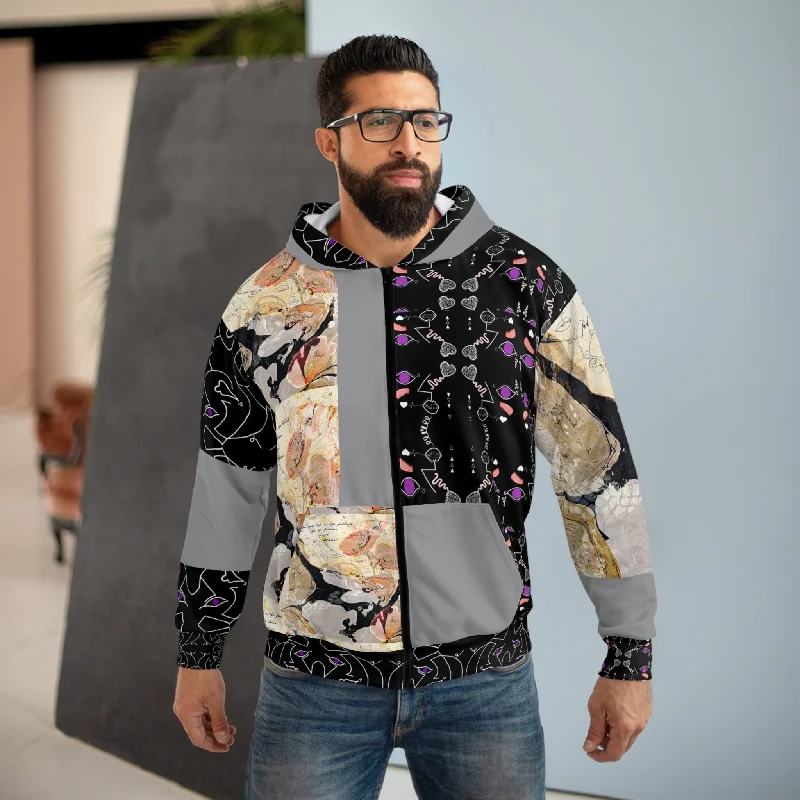 Today’s Deal AOP Unisex Zip Hoodie LIVE LIFE ON GREY