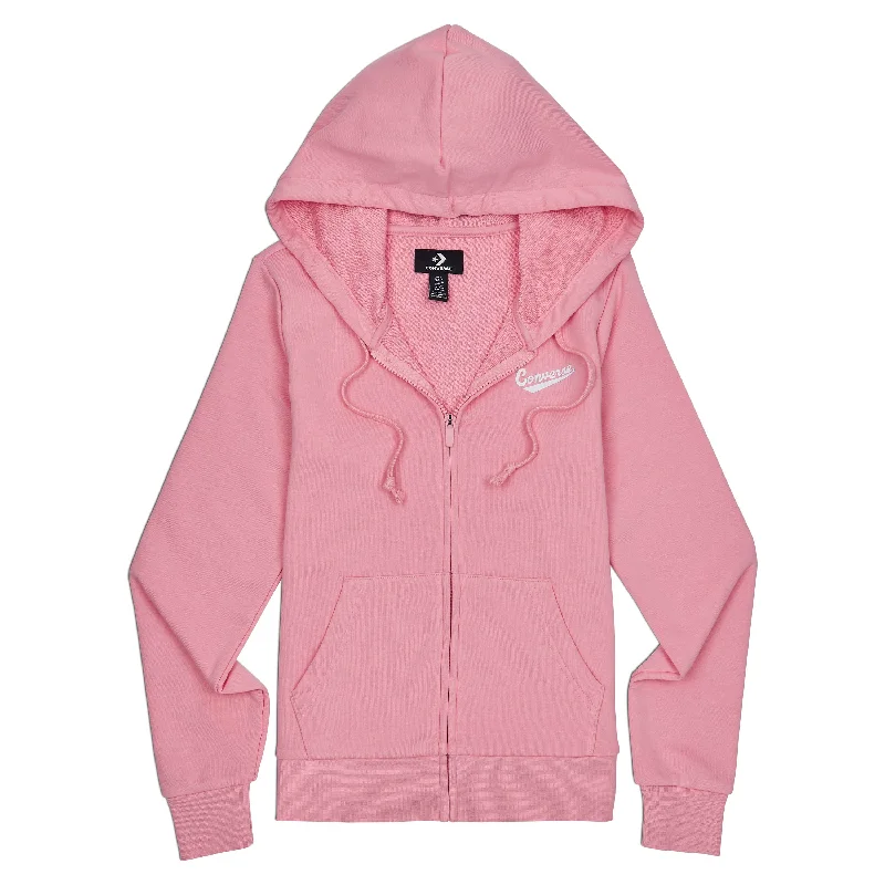 Members Only Converse Women's Star Chevron Nova Full Zipped Hoody Costal Pink
