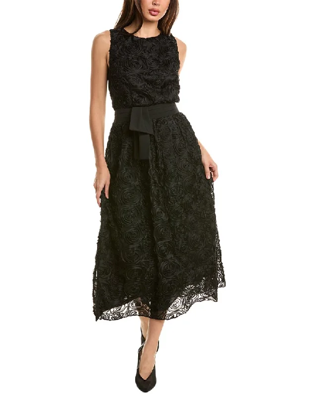 Super Sale Pascale La Mode Floral Mesh Midi Dress