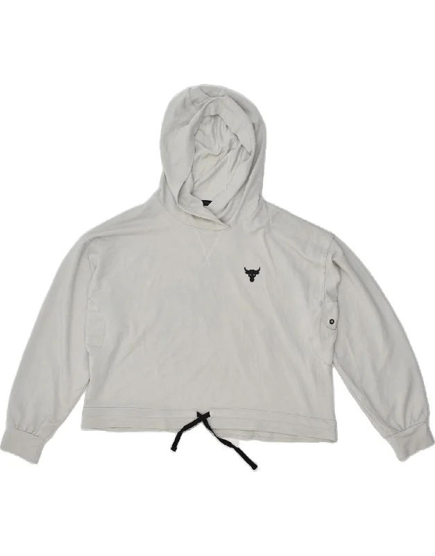 Take Advantage UNDER ARMOUR Womens Oversized Hoodie Jumper UK 14 Medium Grey Polyester