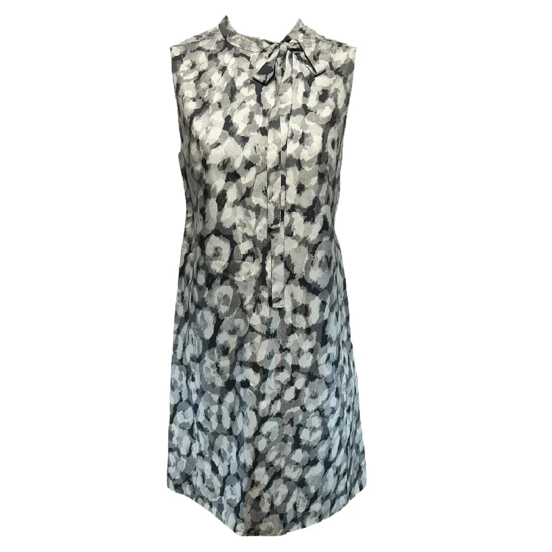 Hurry In Nurita Bow-Neck  Shift Dress By Theory In Floral Print Silk, Size: 0