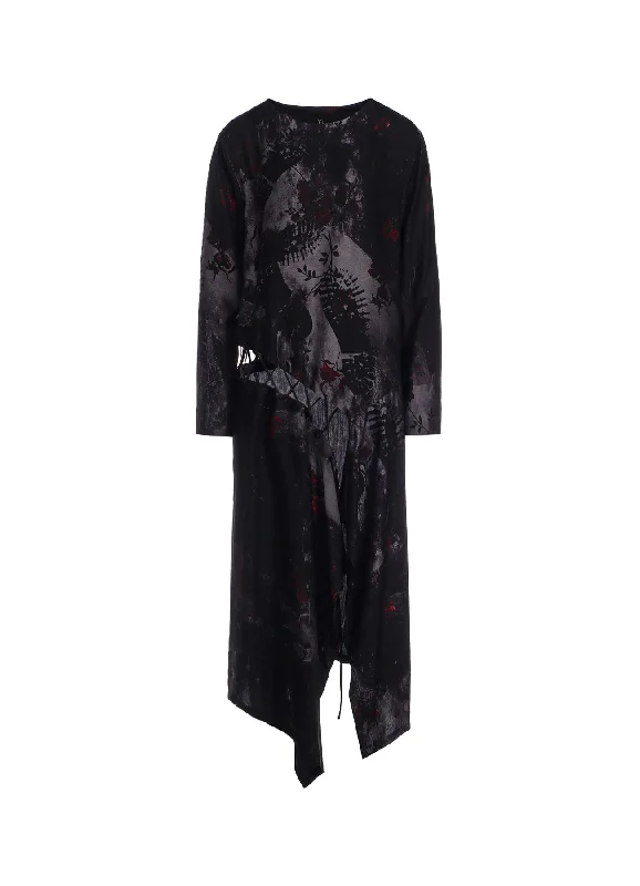 Extra Discounts CU/ TWILL STEPPED ON FLOWER PT LACE UP DRESS