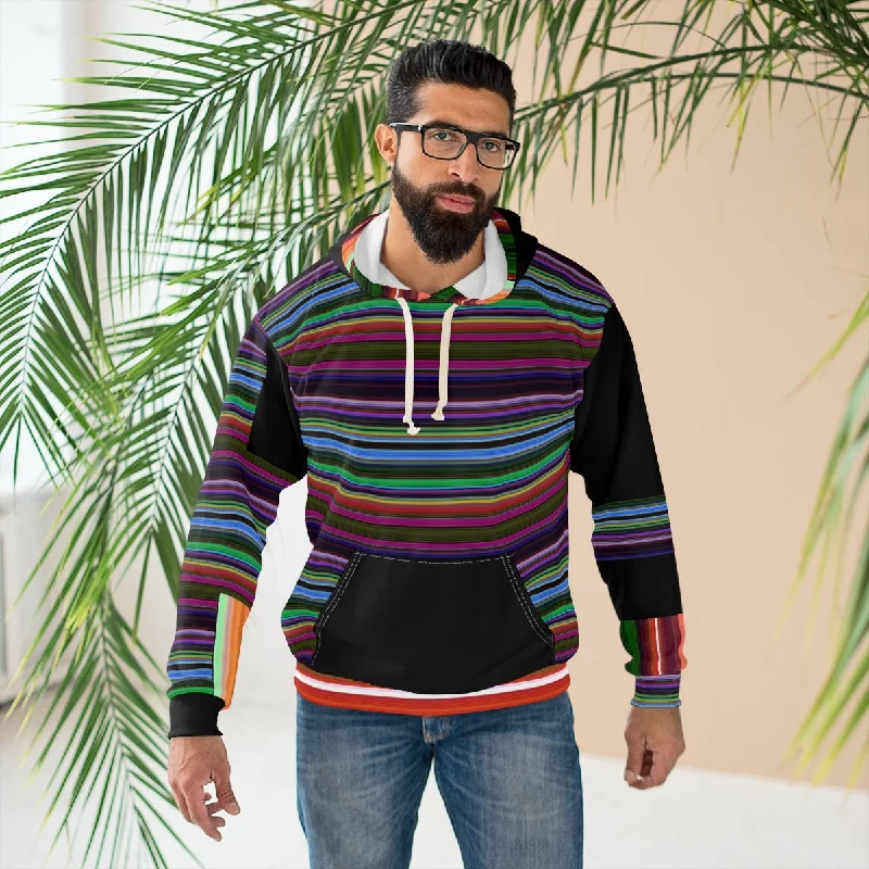 Hot Deal AOP Unisex Pullover Hoodie STRIPES