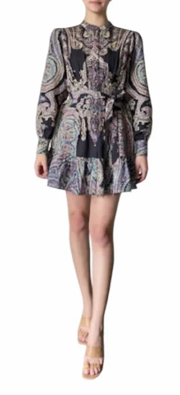 Price Reduction Short Dress With Belt In Black