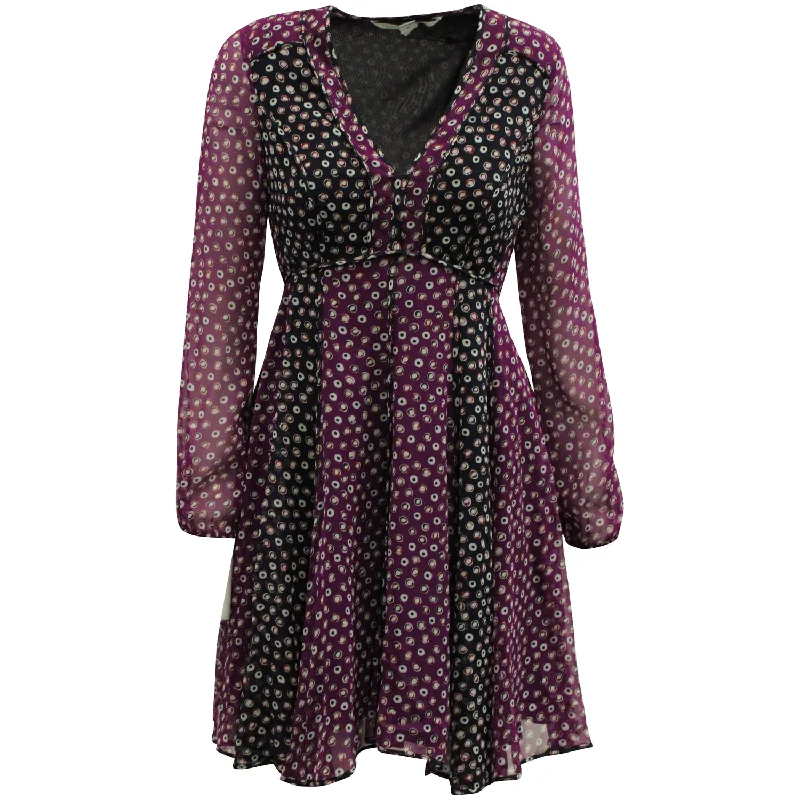 Deal Zone Diane Von Furstenberg Ivetta Dress in Purple Silk