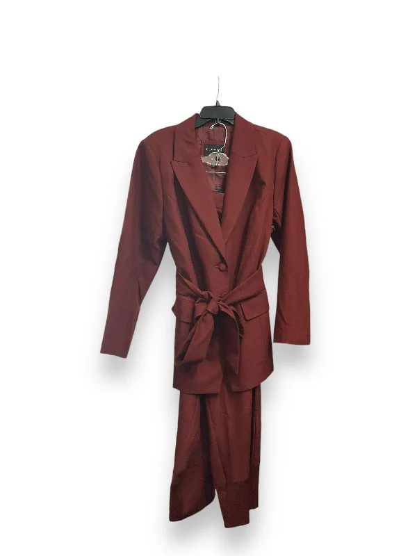 Midnight Madness Pants Set 2pc By Eloquii In Red, Size: Xl