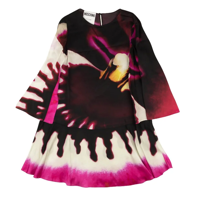 Discount Deals Moschino Couture Silk Orchid Mini Dress - Fuchsia