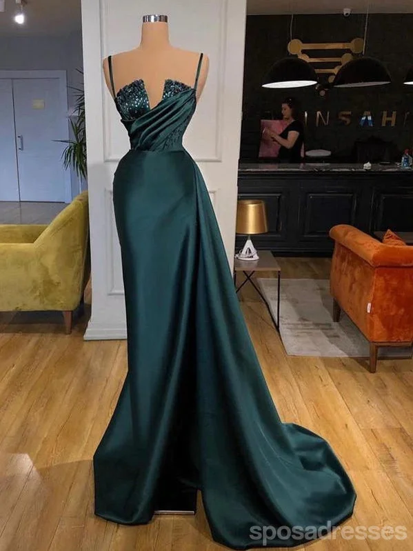 One-DAY Sale Unique Green Sheath Spaghetti Straps V-neck Cheap Long Prom Dresses,13036 One-DAY Sale Unique Green Sheath Spaghetti Straps V-neck Cheap Long Prom Dresses,13036