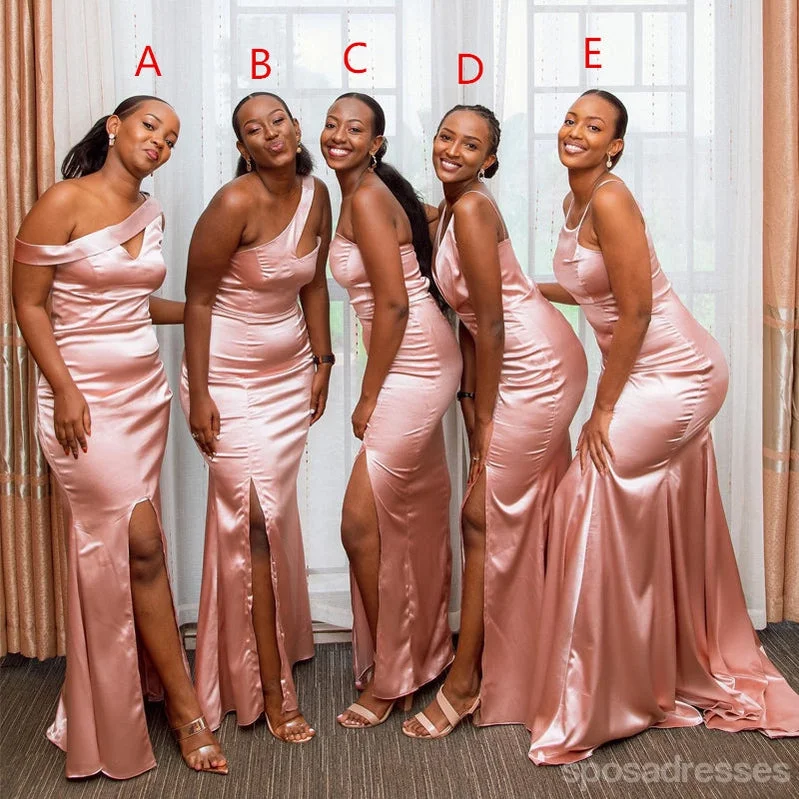 Major Savings Mismatched Pink Mermaid Cheap Long Bridesmaid Dresses Online,WG1655