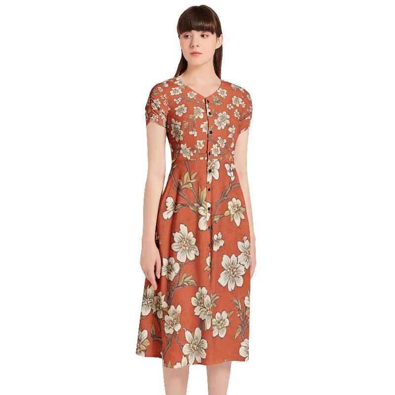 Today’s Special Puff Sleeve Button Through Dress