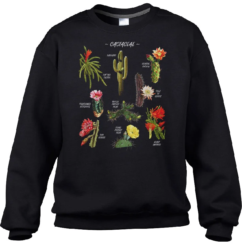 Special Price Unisex Cactus Botanical Chart Sweatshirt
