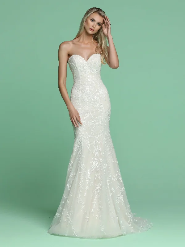 Price Drop Davinci Bridal 50617 Long Fit & Flare Embroidered Wedding Dress Sheer Lace Price Drop Davinci Bridal 50617 Long Fit & Flare Embroidered Wedding Dress Sheer Lace