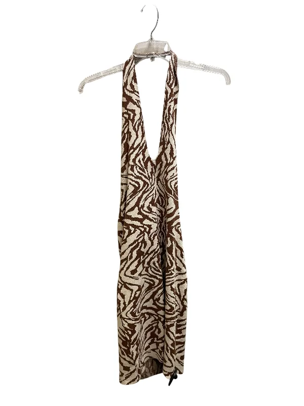 Fantastic Offers Dress Casual Midi By Clothes Mentor In Brown, Size: S