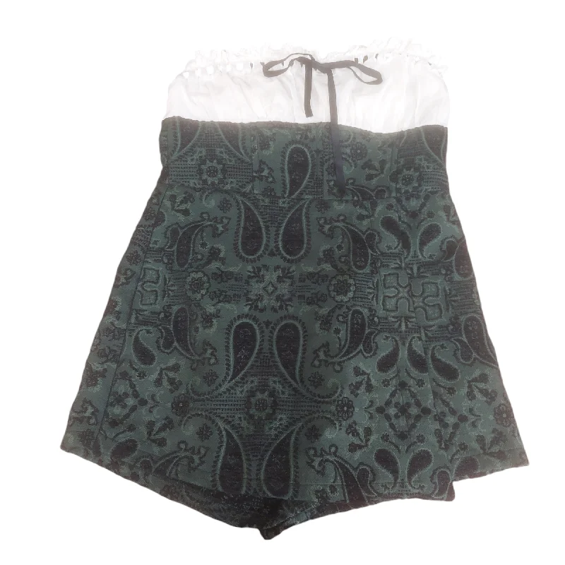 Special Price Dress Casual Short By Urban Outfitters In Green & White, Size: L