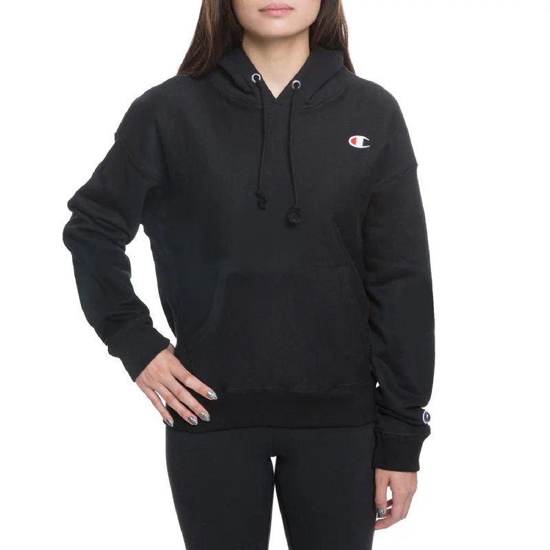 Epic Deals Champion Reverse Weave Fleece Women's Pullover Hoodie Black
