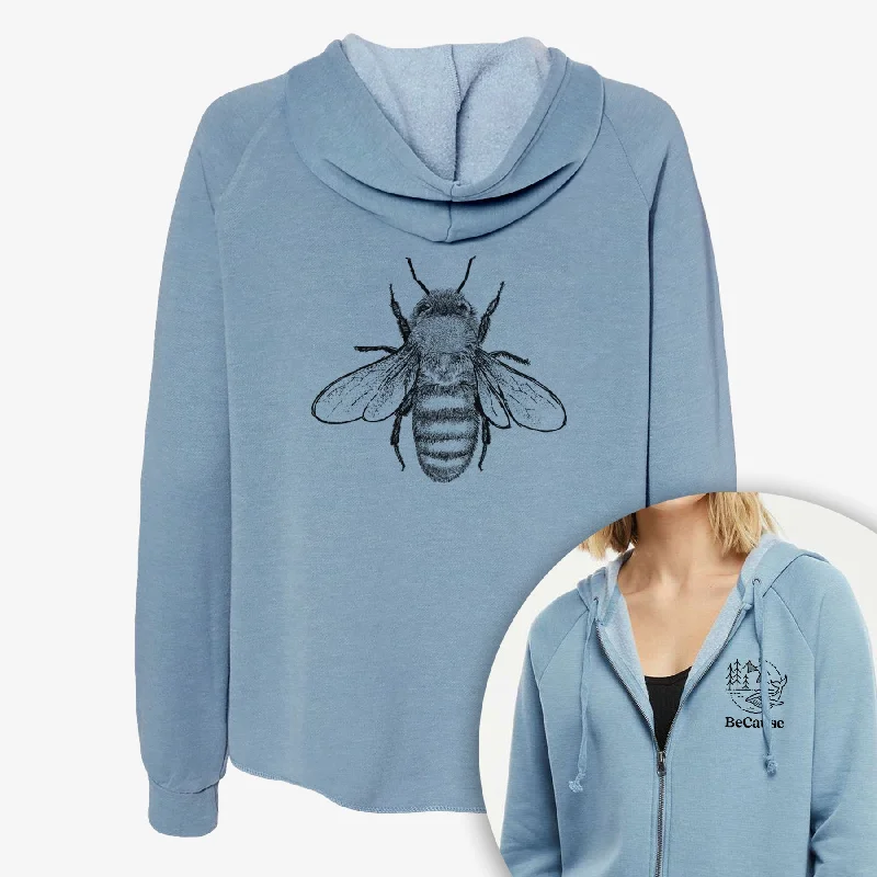 Buy More, Save More Apis Mellifera - Honey Bee - Women's Cali Wave Zip-Up Sweatshirt