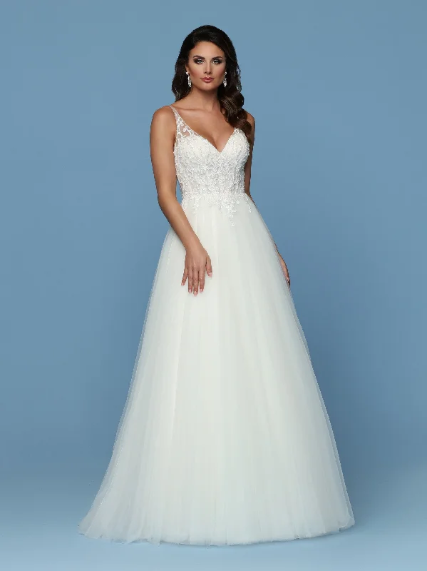Act Fast Davinci Bridal 50571 Embellished Lace A Line Ballgown Wedding Dress Illusion Straps Act Fast Davinci Bridal 50571 Embellished Lace A Line Ballgown Wedding Dress Illusion Straps