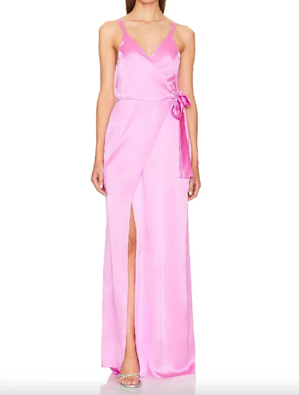 Final Clearance Liberty Silk Maxi Dress In Aster
