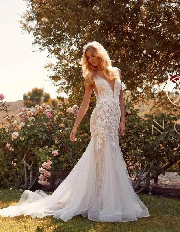 Final Markdown Nox Anabel JE917 3D Floral Lace Mermaid Wedding Dress Bridal Gown Boho Train Final Markdown Nox Anabel JE917 3D Floral Lace Mermaid Wedding Dress Bridal Gown Boho Train