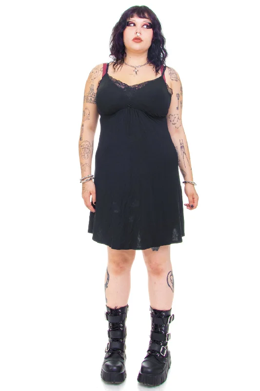 Special Buy Vintage Y2K Little Black Lace Dress - XL