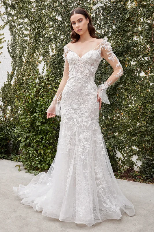 Unmissable Offer Andrea & Leo Couture GISELLE A1073W Wedding Dress Size 8 Lace Long Sleeve Mermaid Unmissable Offer Andrea & Leo Couture GISELLE A1073W Wedding Dress Size 8 Lace Long Sleeve Mermaid