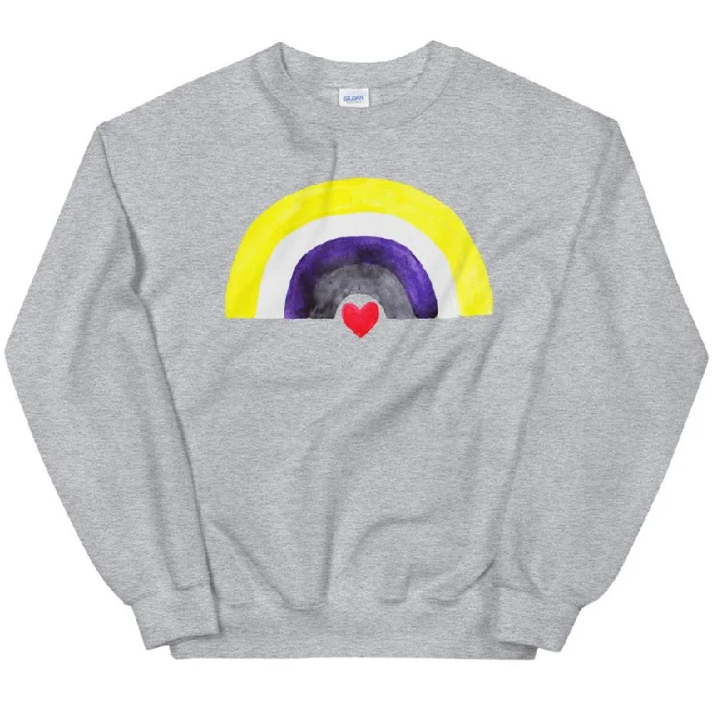 Price Drop Non-Binary Rainbow Flag -- Sweatshirt