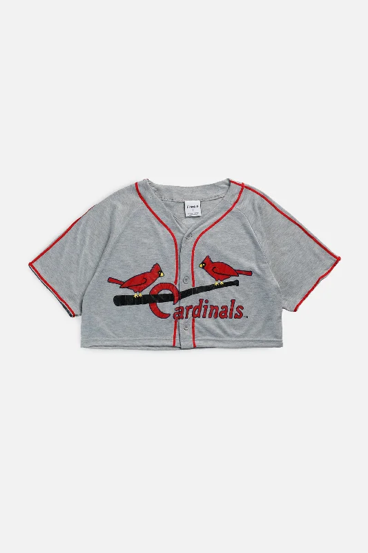 Special Discount Rework Crop St. Louis Cardinals MLB Jersey - M