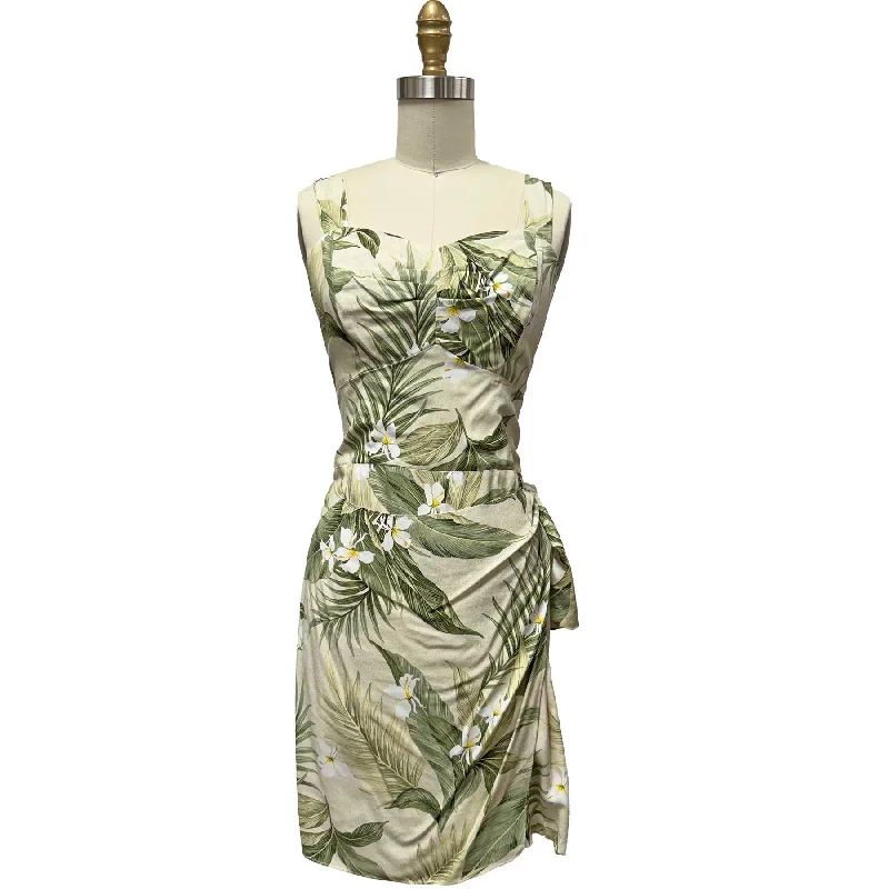 Grand Opening Sale White Ginger Khaki Sarong Dress