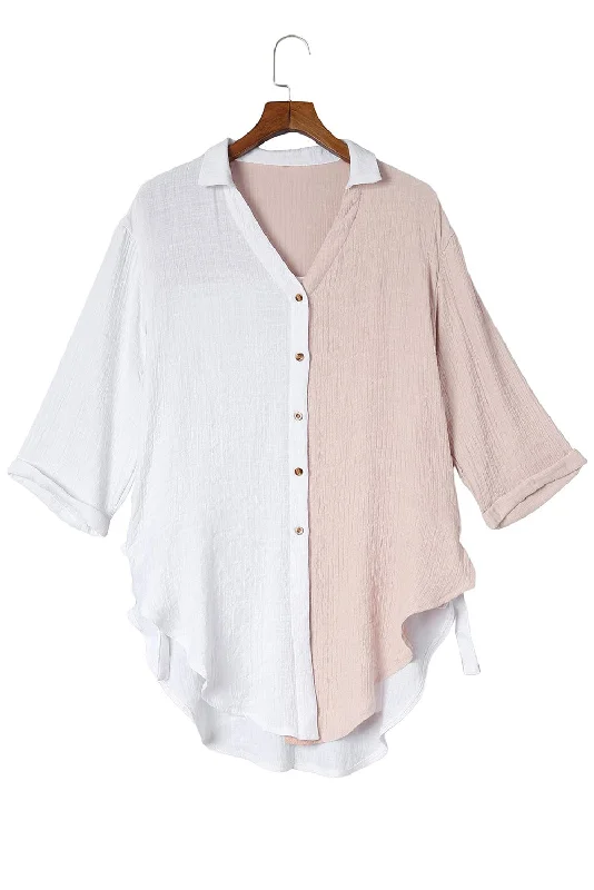 Clearance Items Cotton and Linen Blend Casual Shirt