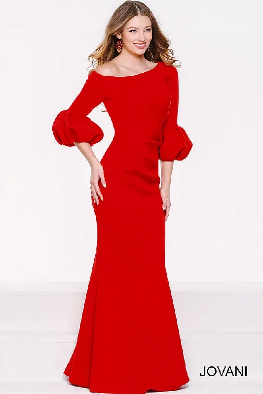 Price Cut Jovani 39739 Off The Shoulder Scuba  Evening Dress