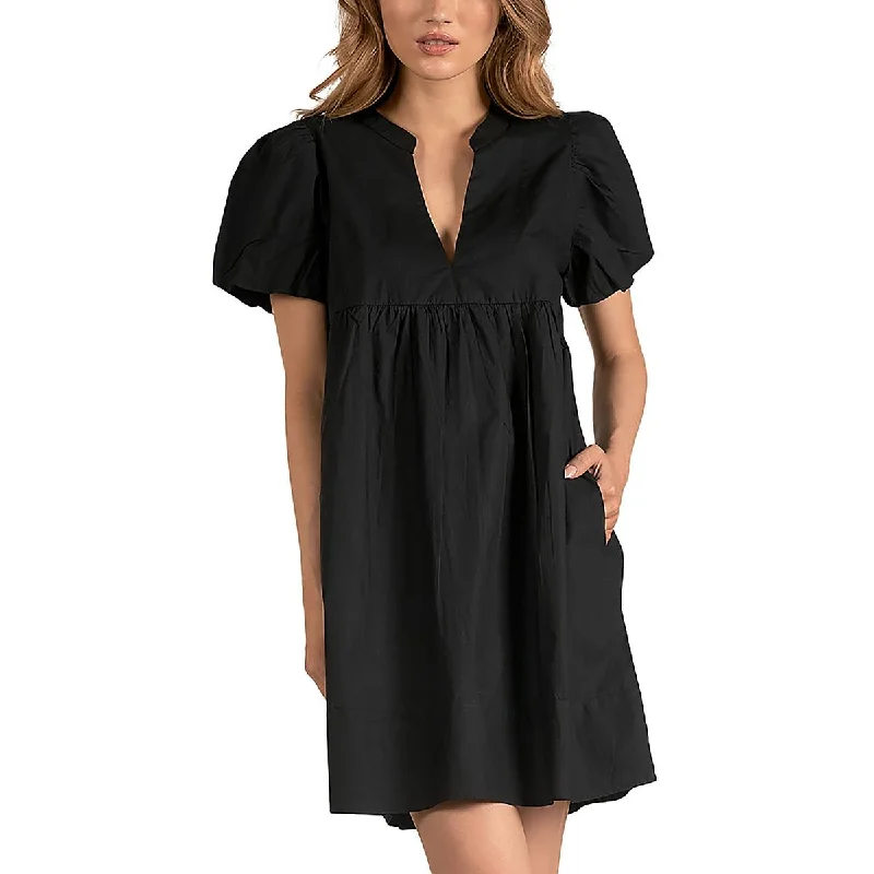 Can't Miss Womens V-Neck Casual Mini Dress