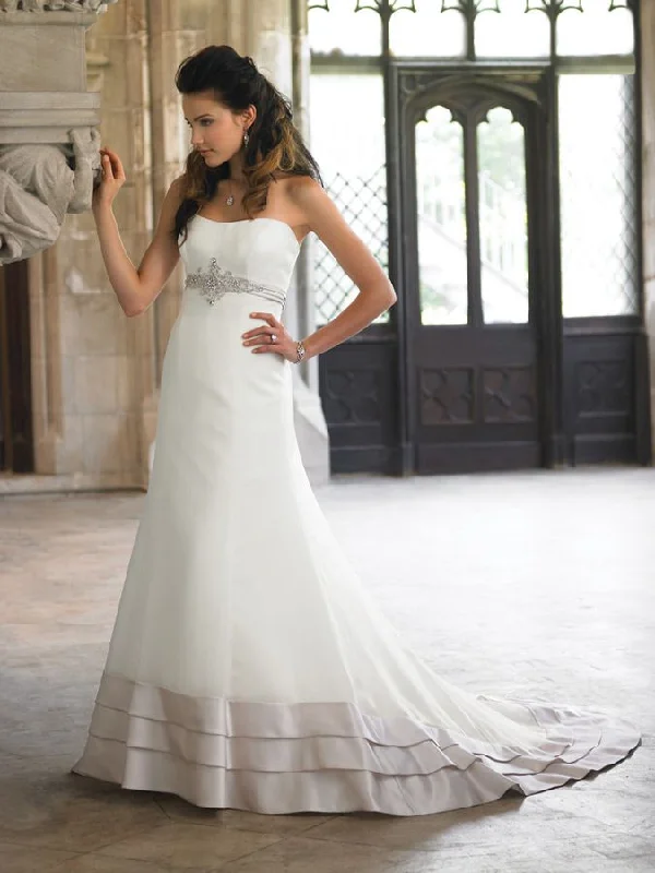 Buy More, Save More Mon Cheri 18252 Size 18 Long A Line Organza Wedding Dress Bridal Gown Ivory Buy More, Save More Mon Cheri 18252 Size 18 Long A Line Organza Wedding Dress Bridal Gown Ivory