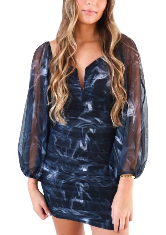 Now or Never Secret Temptations Ruched Mini Dress In Black