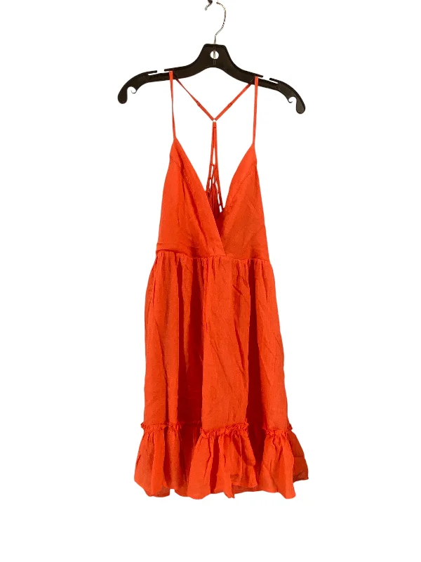 Exclusive Online Offer Dress Casual Short By Clothes Mentor In Orange, Size: L