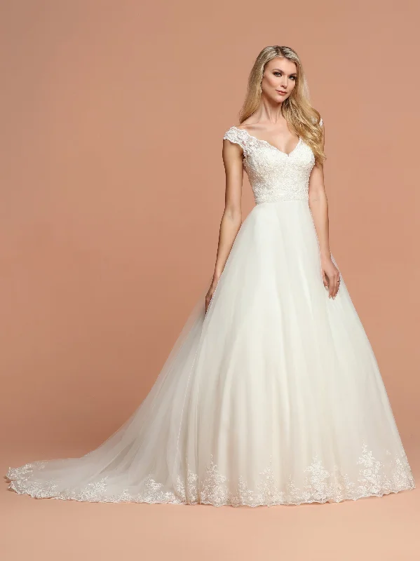 Crazy Deals Davinci Bridal 50584 Tulle Ballgown Wedding Dress Lace V Neck Open Back Gown Crazy Deals Davinci Bridal 50584 Tulle Ballgown Wedding Dress Lace V Neck Open Back Gown