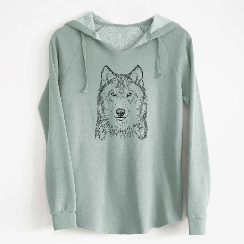 Deep Discounts Grey Wolf - Canis lupus - Cali Wave Hooded Sweatshirt