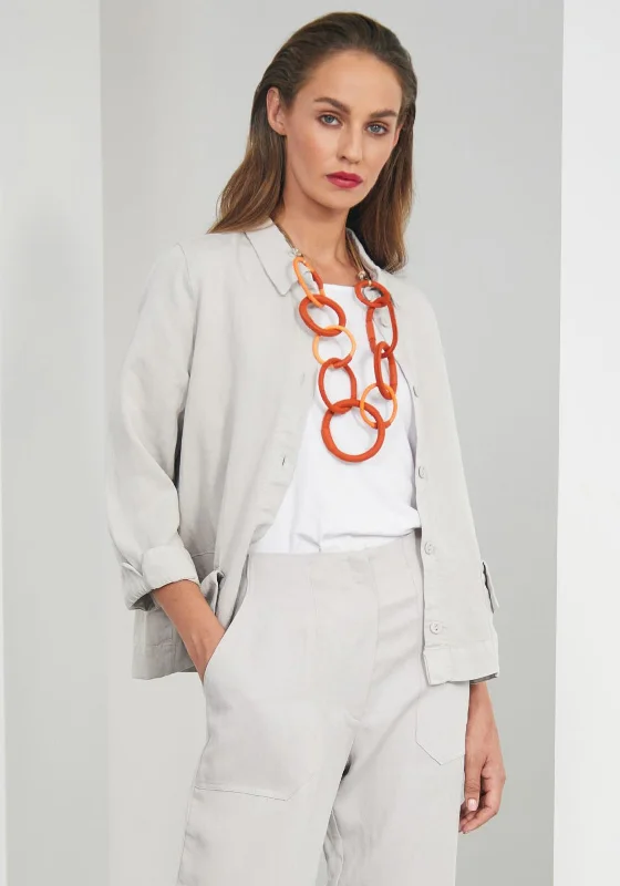 Online Exclusive Naya Folded Pocket Short Jacket, Stone