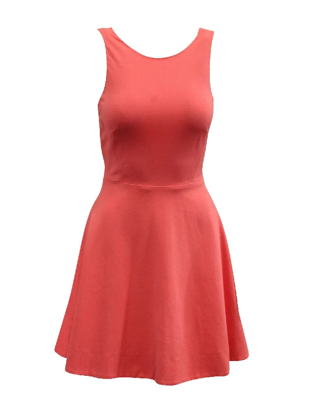 Doorbuster Deal Kate Spade Ponte Bow Back Fit & Flare Dress in Pink Viscose