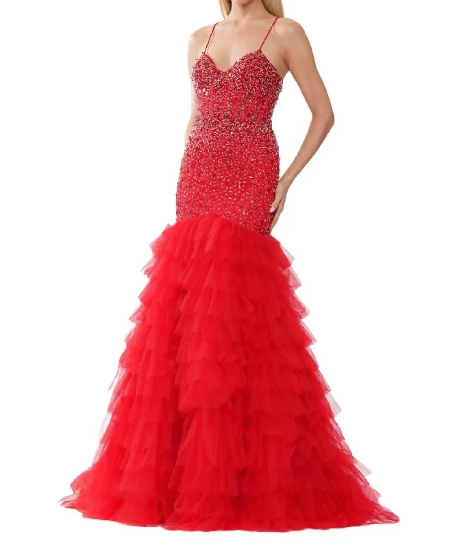 Sale Event Crimson Prom Dress In Red