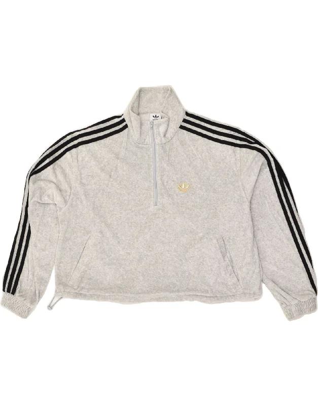 Huge Savings ADIDAS Womens Oversized Sweatshirt Jumper UK 4 XS Grey Cotton